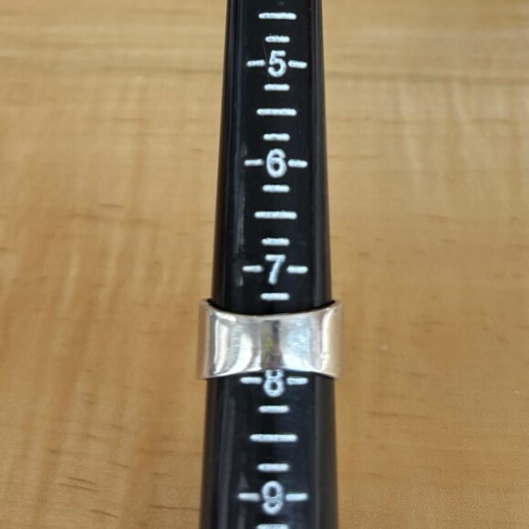 Turquoise & Sterling Silver Contemporary Ring Size 7 3/4 - Picture 6 of 7